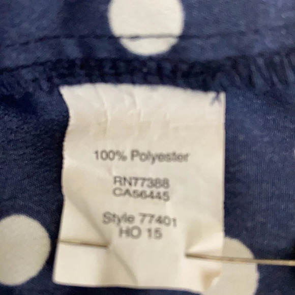 J. Crew Factory Navy & White Polka Dot Blouse - S - Picture 4 of 5
